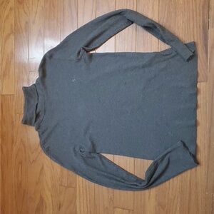 EUC Ralph Lauren Sport Pima Cotton Lyocell Blend Turtleneck Gray Charcoal Lg